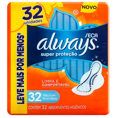 Absorvente Always Super Proteção Cobertura Seca